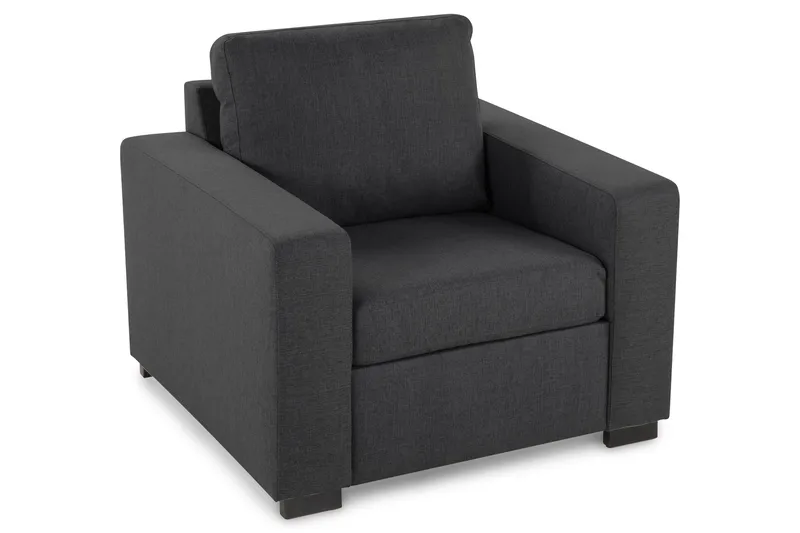 Crazy Sofagruppe 2-seter Sofa + Lenestol i Stoff - Mørk grå - Møbler - Sofaer - Sofagrupper