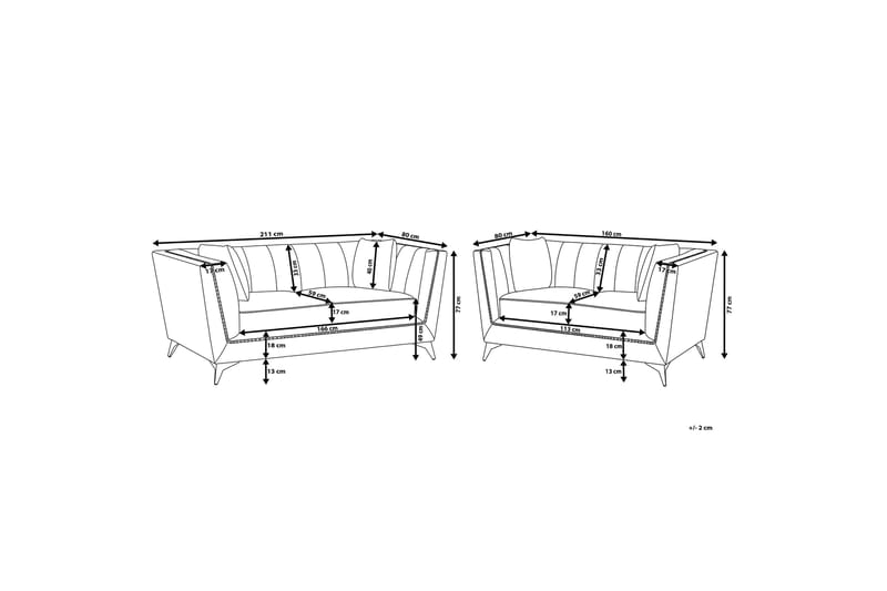 Gaula Sofagruppe 2-seter + 3-seter - Blå - Møbler - Sofaer - Sofagrupper