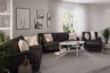Howard Classic Sofagruppe 3-seters + 2-seters Sofa + Lenestol i Stoff - M ørk grå - Møbler - Sofaer - Sofagrupper - Howard sofagruppe