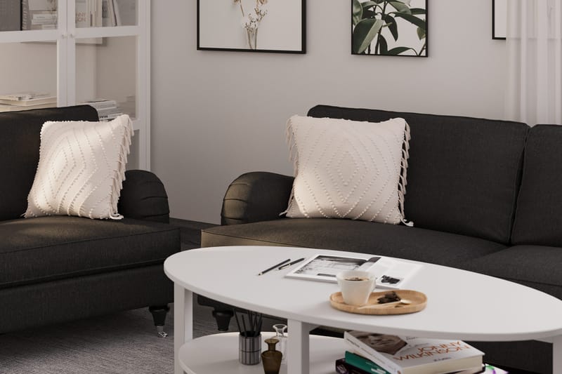 Howard Classic Sofagruppe 3-seters + 2-seters Sofa + Lenestol i Stoff - Mørk grå - Møbler - Sofaer - Sofagrupper - Howard sofagruppe