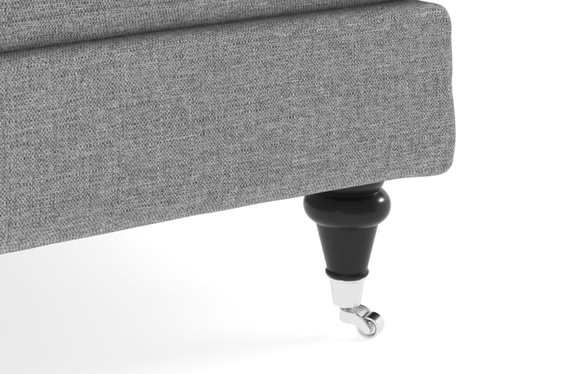 Howard Classic Sofagruppe 3-seters Sofa + Lenestol + Fotskammel i Stoff - Grå - Møbler - Sofaer - Sofagrupper - Howard sofagruppe