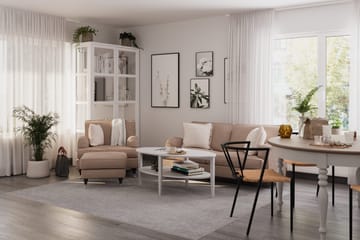 Howard Classic sofagruppe med 3-seters sofa + lenestol i stoff - Mørk beige - Møbler - Sofaer - Sofagrupper - Howard sofagruppe