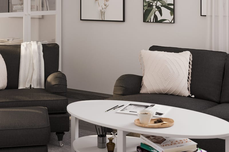 Howard Classic sofagruppe med 3-seters sofa + lenestol i stoff - Mørkegrå - Møbler - Sofaer - Sofagrupper - Howard sofagruppe