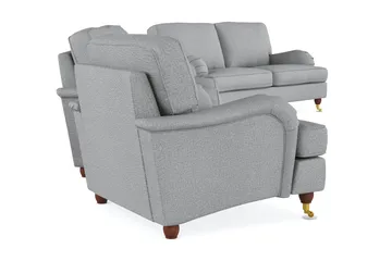 Howard Lyx Sofagruppe 3-seters + 2-seters Sofa + Lenestol i Stoff - Lys grå - Møbler - Sofaer - Sofagrupper - Sofagruppe 3 2 1