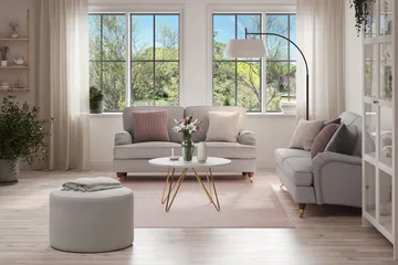 Howard Lyx Sofagruppe 3-seters + 2-seters Stoffsofa - Lys grå - Møbler - Sofaer - Sofagrupper - Howard sofagruppe