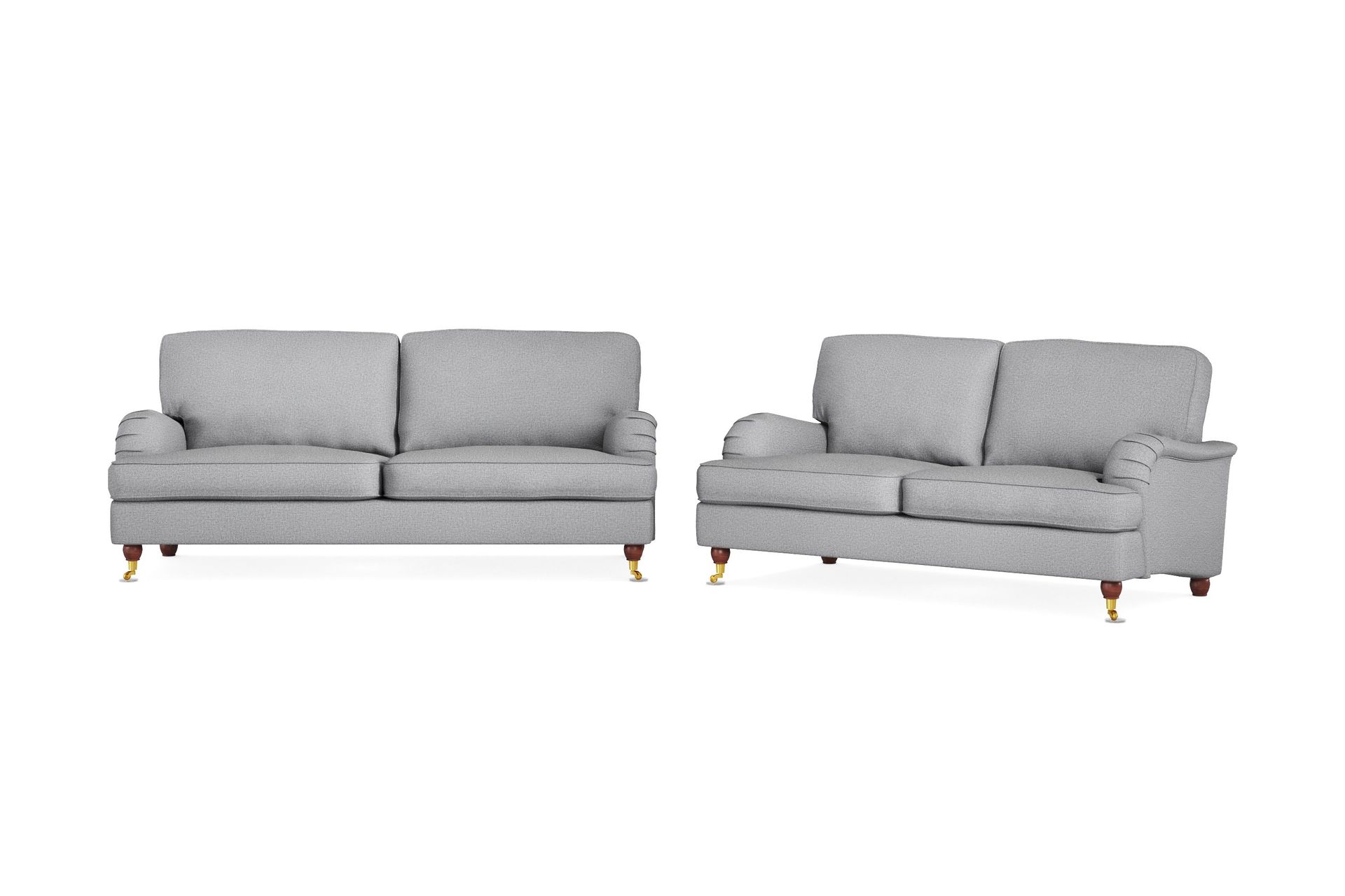 Howard Lyx Sofagruppe 3-seters + 2-seters Stoffsofa - Lys grå