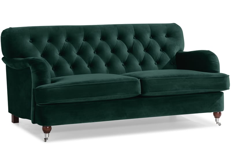 Howard Riviera Sofagruppe 2-seter+3-seter+Lenestol+Skammel B - Mørkegrønn - Howard sofagruppe
