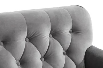 Howard Riviera Sofagruppe 3-seters + 2-seters Sofa + Lenestol + Fotskammel i Fløyel - Lys grå - Møbler - Sofaer - Sofagrupper - Howard sofagruppe