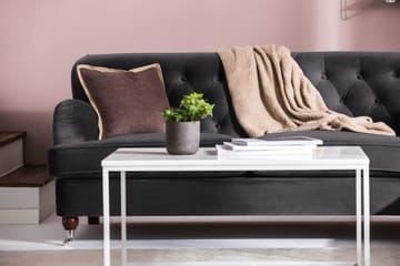 Howard Riviera Sofagruppe 3-seters + 2-seters Sofa + Lenestol + Fotskammel i Fløyel - Mørk grå - Møbler - Sofaer - Sofagrupper - Howard sofagruppe