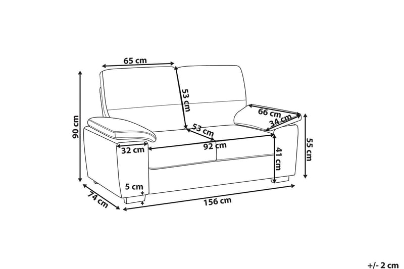 Adlyn Sofagruppe 2-seter + 3-seter Kunstlær - Beige - Howard sofagruppe