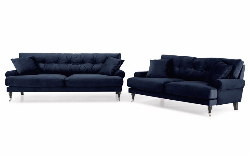 Andrew 3-seters Fløyelssofa - Blå - Møbler - Sofaer - Sofagrupper - Howard sofagruppe