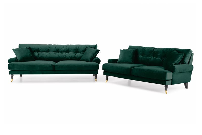 Andrew 3-seters Fløyelssofa - Grønn - Møbler - Sofaer - Sofagrupper - Howard sofagruppe