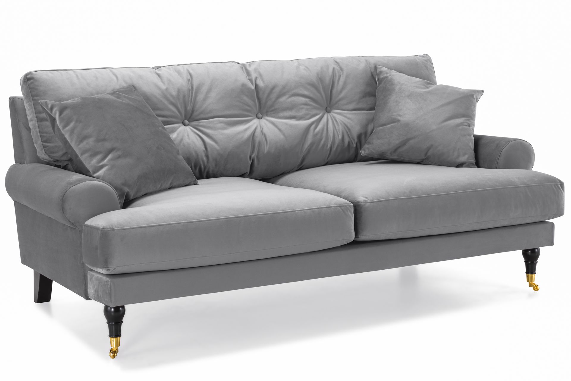 Andrew 3-seters Fløyelssofa - Lys grå - Møbler - Sofaer - Sofagrupper - Howard sofagruppe