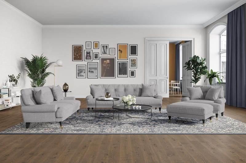 Andrew 3-seters Stoffsofa - Grå - Møbler - Sofaer - Sofagrupper - Howard sofagruppe