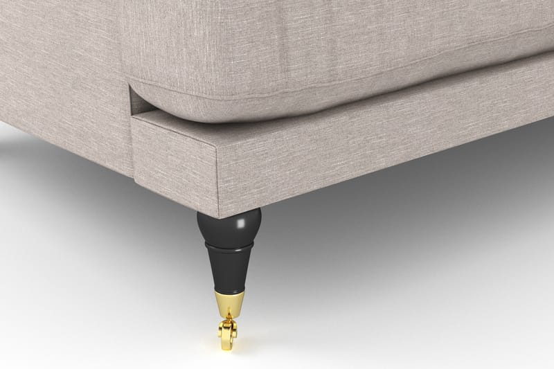 Andrew Sofagruppe 2-seter Sofa + Lenestol + Fotskammel i Stoff - Beige - Møbler - Sofaer - Sofagrupper - Howard sofagruppe