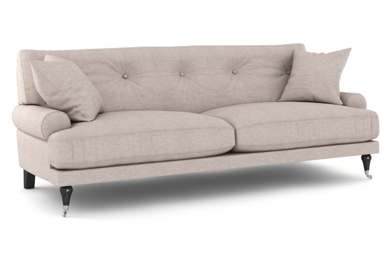 Andrew Sofagruppe 2-seter Sofa + Lenestol + Fotskammel i Stoff - Beige - Møbler - Sofaer - Sofagrupper - Howard sofagruppe