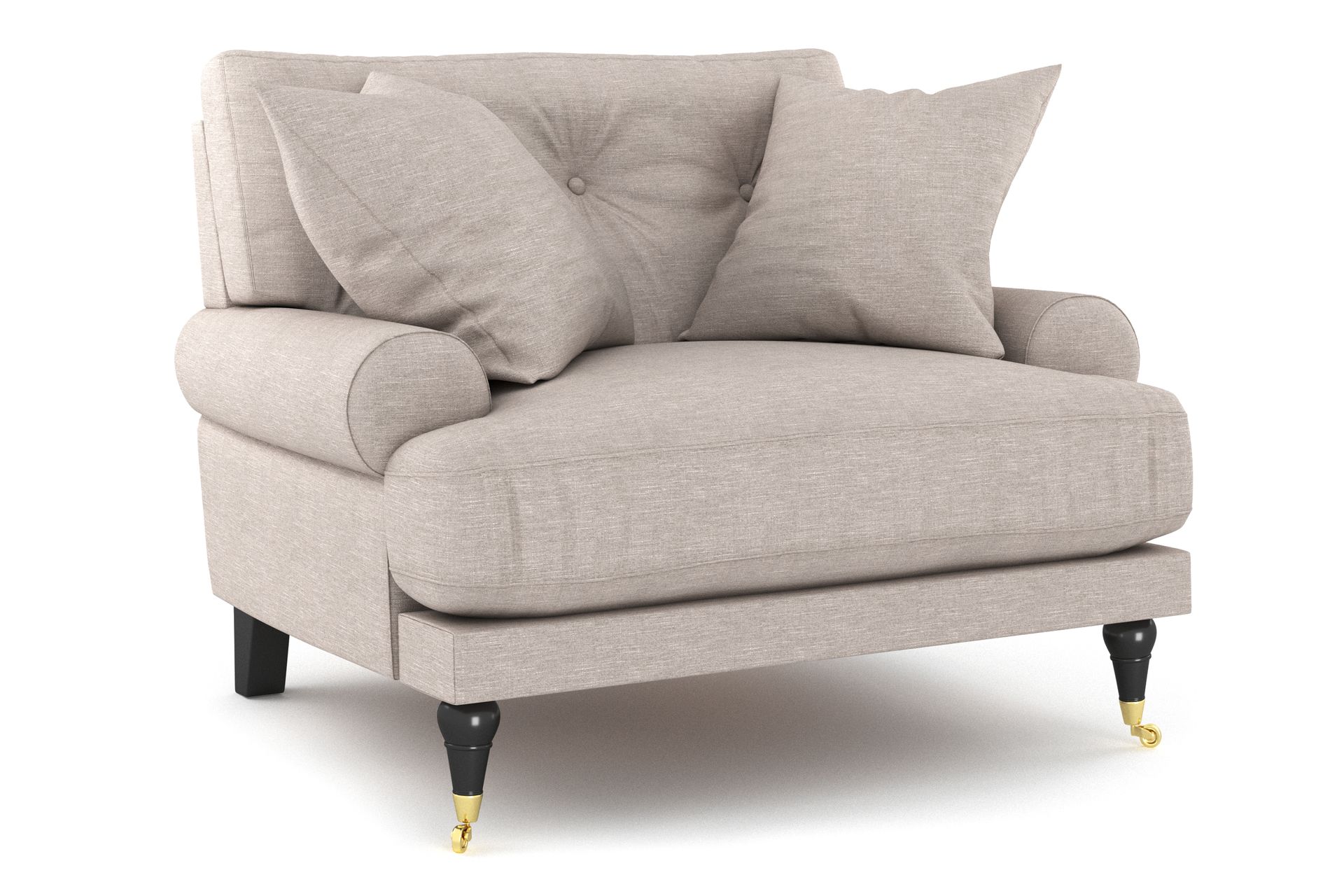 Andrew Sofagruppe 2-seter Sofa + Lenestol + Fotskammel i Stoff - Beige - Møbler - Sofaer - Sofagrupper - Howard sofagruppe