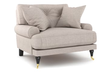Andrew Sofagruppe 2-seter Sofa + Lenestol + Fotskammel i Stoff - Beige - Møbler - Sofaer - Sofagrupper - Howard sofagruppe