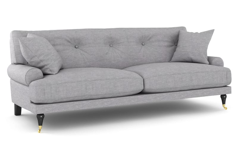 Andrew Sofagruppe 2-seter Sofa + Lenestol + Fotskammel i Stoff - Grå - Møbler - Sofaer - Sofagrupper - Howard sofagruppe