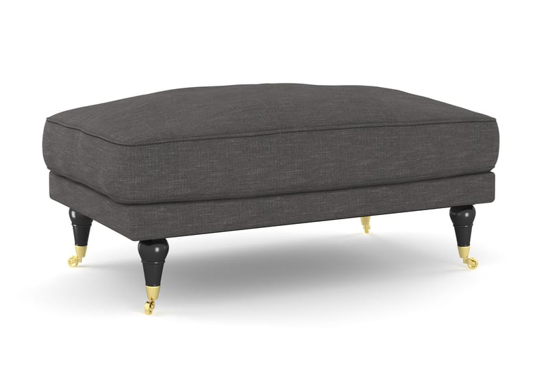 Andrew Sofagruppe 2-seter Sofa + Lenestol + Fotskammel i Stoff - Mørk grå - Møbler - Sofaer - Sofagrupper - Howard sofagruppe