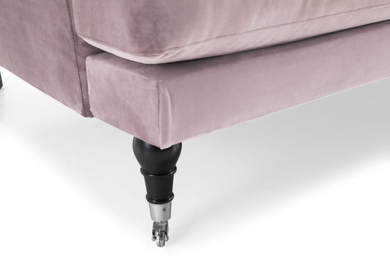 Andrew Sofagruppe 3-seter + 2-seter Sofa + Lenestol + Fotskammel i Fløyel - Lilla - Møbler - Sofaer - Sofagrupper - Howard sofagruppe