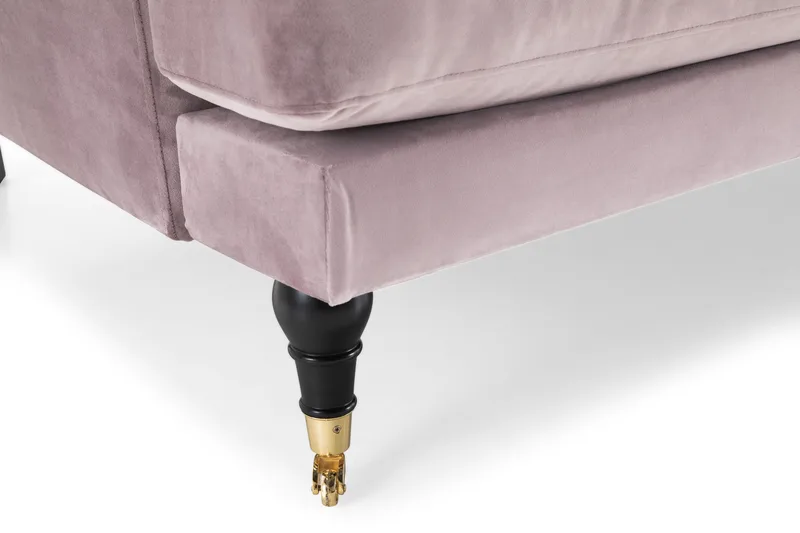 Andrew Sofagruppe 3-seter + 2-seter Sofa + Lenestol + Fotskammel i Fløyel - Lilla - Møbler - Sofaer - Sofagrupper - Howard sofagruppe