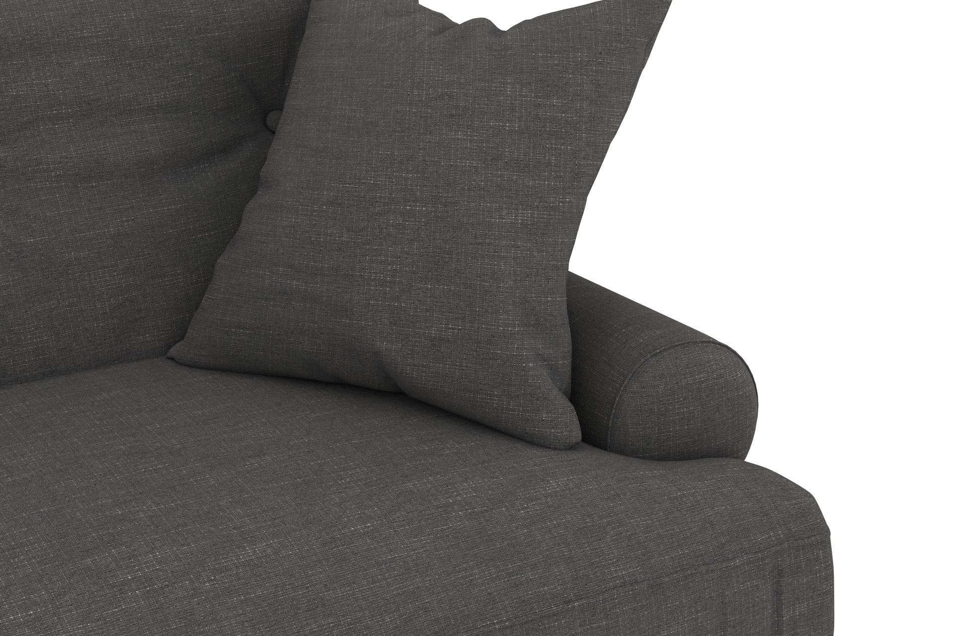 Andrew Sofagruppe 3-seter + 2-seter Sofa + Lenestol + Fotskammel i Fløyel - Mørk grå - Møbler - Sofaer - Sofagrupper - Howard sofagruppe