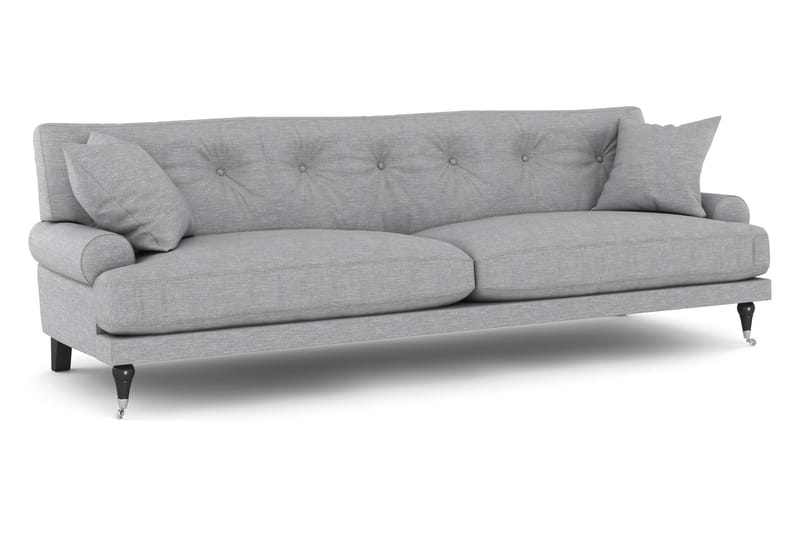 Andrew Sofagruppe 3-seter + 2-seter Sofa + Lenestol + Fotskammel i Stoff - Grå - Møbler - Sofaer - Sofagrupper - Howard sofagruppe