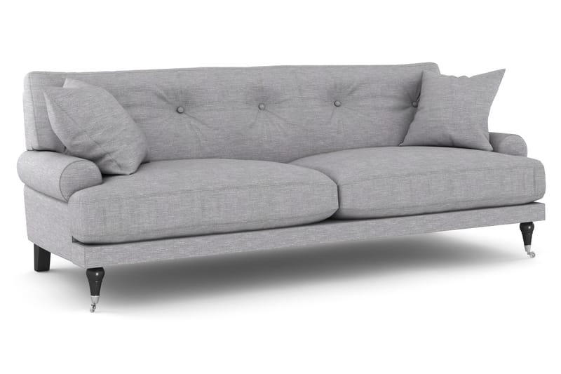Andrew Sofagruppe 3-seter + 2-seter Sofa + Lenestol + Fotskammel i Stoff - Grå - Møbler - Sofaer - Sofagrupper - Howard sofagruppe