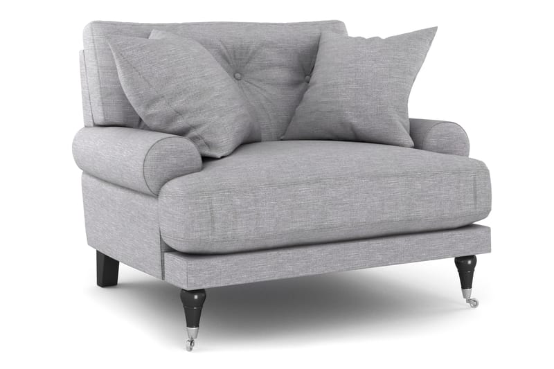 Andrew Sofagruppe 3-seter + 2-seter Sofa + Lenestol + Fotskammel i Stoff - Grå - Møbler - Sofaer - Sofagrupper - Howard sofagruppe