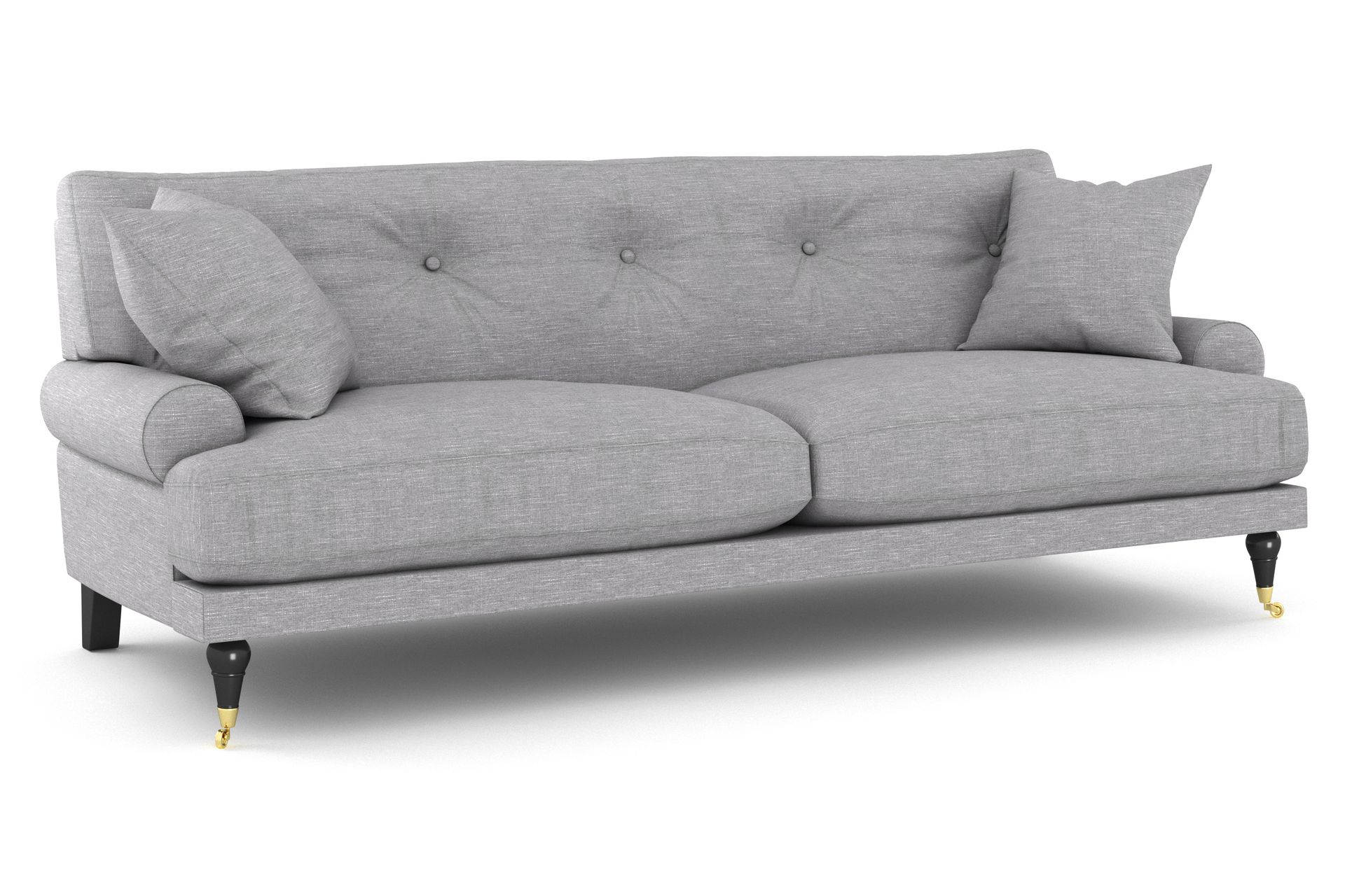 Andrew Sofagruppe 3-seter + 2-seter Sofa + Lenestol + Fotskammel i Stoff - Grå - Møbler - Sofaer - Sofagrupper - Howard sofagruppe