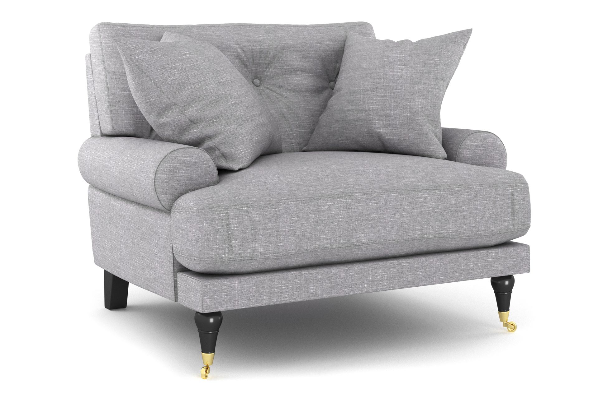 Andrew Sofagruppe 3-seter + 2-seter Sofa + Lenestol + Fotskammel i Stoff - Grå - Møbler - Sofaer - Sofagrupper - Howard sofagruppe