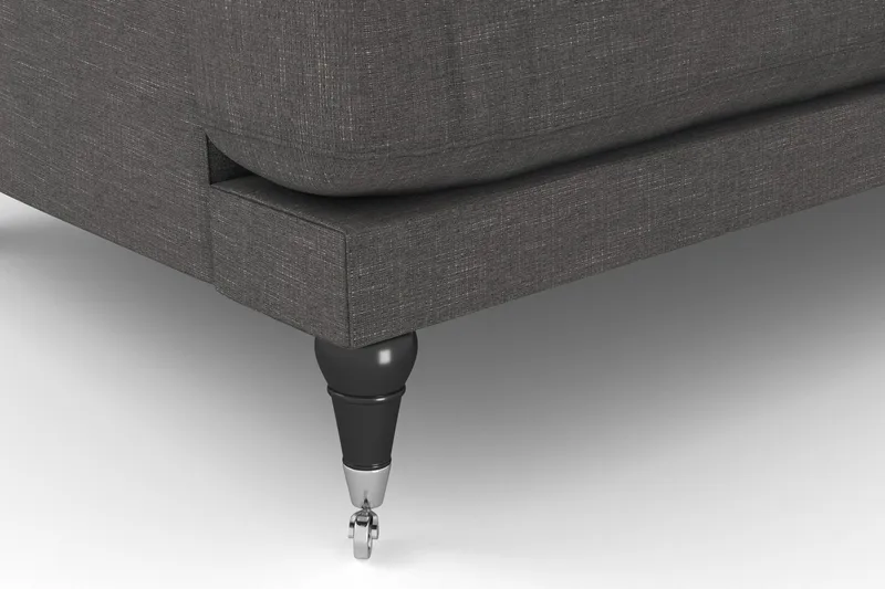 Andrew Sofagruppe 3-seter + 2-seter Sofa + Lenestol + Fotskammel i Stoff - Mørk grå - Møbler - Sofaer - Sofagrupper - Howard sofagruppe