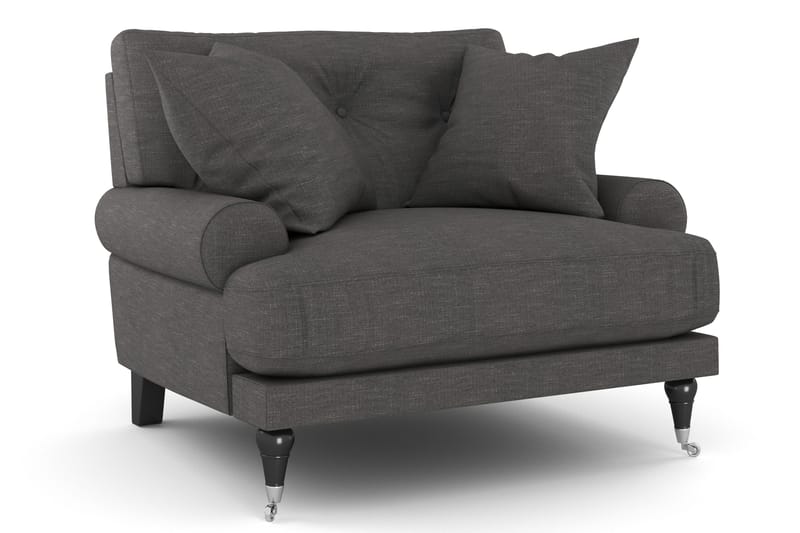Andrew Sofagruppe 3-seter + 2-seter Sofa + Lenestol + Fotskammel i Stoff - Mørk grå - Møbler - Sofaer - Sofagrupper - Howard sofagruppe
