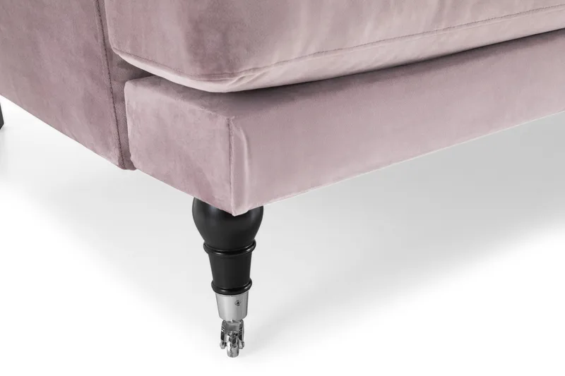 Andrew Sofagruppe 3-seter Sofa + Lenestol + Fotskammel i Fløyel - Lilla - Møbler - Sofaer - Sofagrupper - Howard sofagruppe