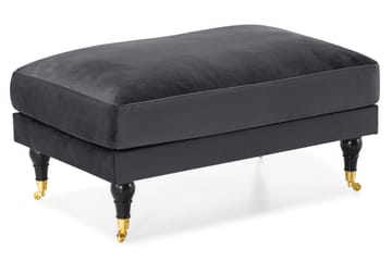 Andrew Sofagruppe 3-seter Sofa + Lenestol + Fotskammel i Fløyel - Mørk grå - Møbler - Sofaer - Sofagrupper - Howard sofagruppe
