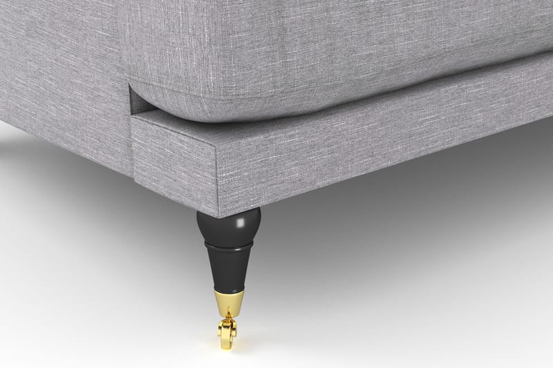 Andrew Sofagruppe 3-seter Sofa + Lenestol + Fotskammel i Stoff - Grå - Møbler - Sofaer - Sofagrupper - Howard sofagruppe