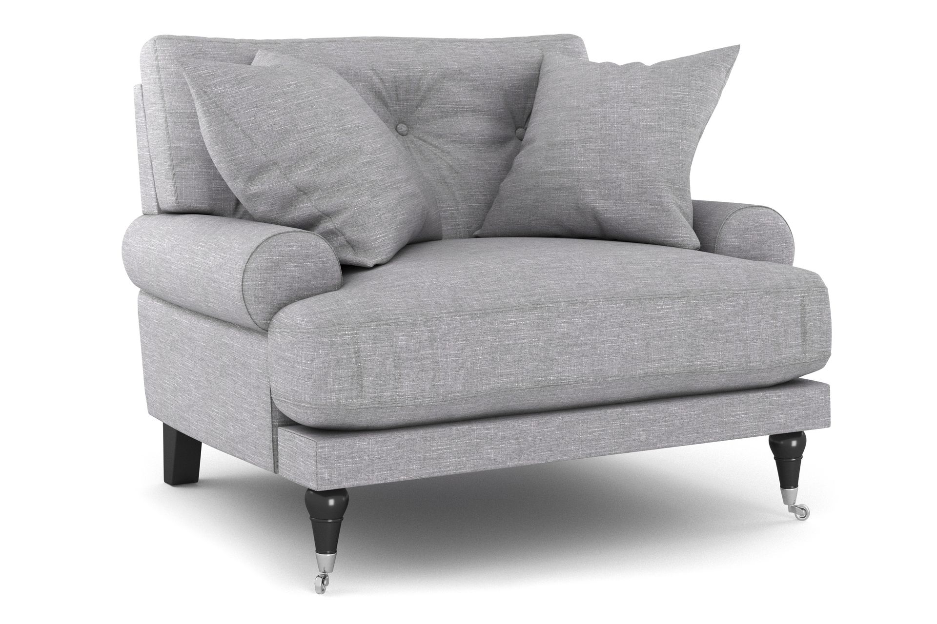 Andrew Sofagruppe 3-seter Sofa + Lenestol + Fotskammel i Stoff - Grå - Møbler - Sofaer - Sofagrupper - Howard sofagruppe