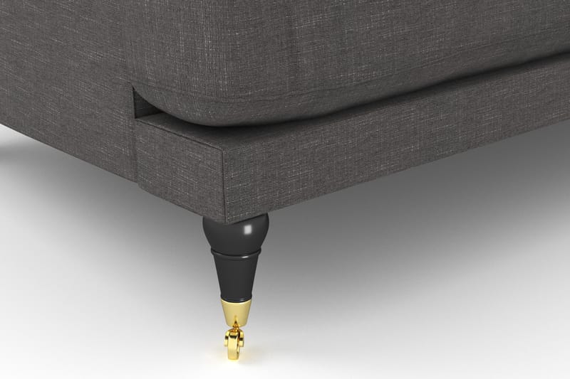 Andrew Sofagruppe 3-seter Sofa + Lenestol + Fotskammel i Stoff - Mørk grå - Møbler - Sofaer - Sofagrupper - Howard sofagruppe