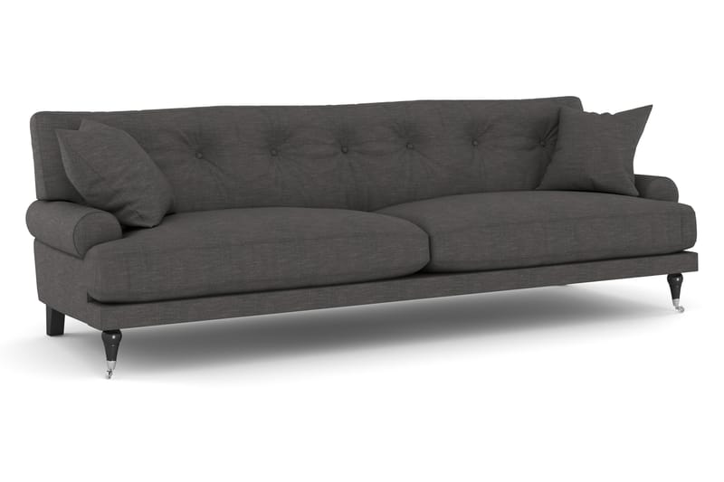Andrew Sofagruppe 3-seter Sofa + Lenestol + Fotskammel i Stoff - Mørk grå - Møbler - Sofaer - Sofagrupper - Howard sofagruppe