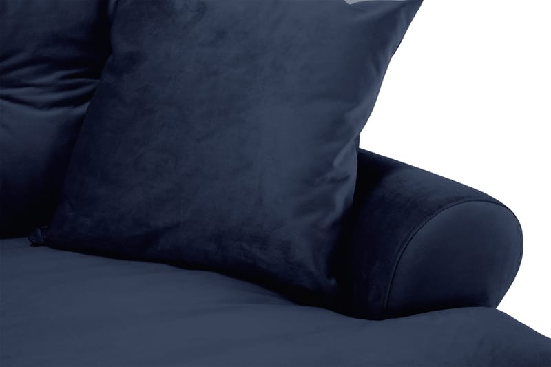 Andrew Sofagruppe 3-seter Sofa + Lenestol + Fotskammel i Fløyel - Blå - Møbler - Sofaer - Sofagrupper - Howard sofagruppe