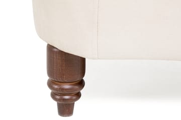 Chesterfield Deluxe Sofagruppe 2-seter+Lenestol+Fotskammel - Beige Fløyel - Møbler - Sofaer - Sofagrupper - Howard sofagruppe