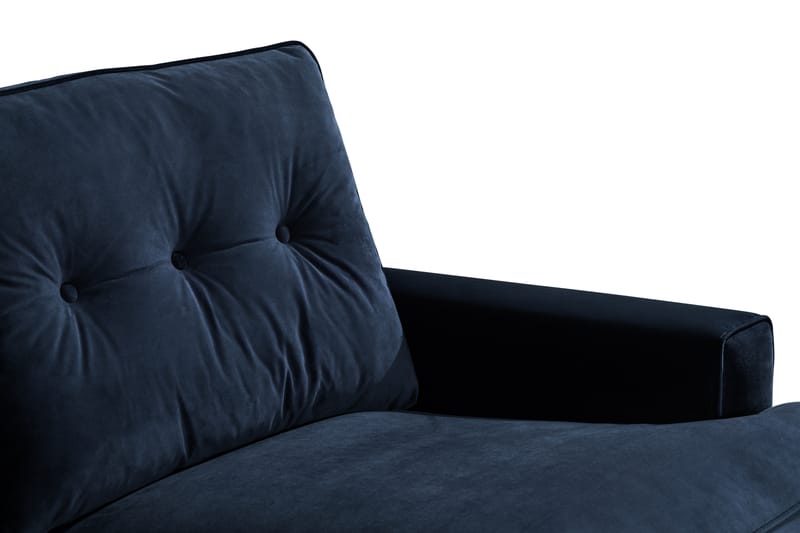 Dalby Sofagruppe 2-Sete+3-Sete+Lenestol+Fotskammel Fløyel - Midnatt blå - Howard sofagruppe