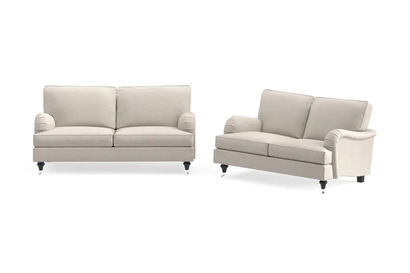 Howard Classic Sofagruppe 2-seters + 2-seters Stoffsofa, Beige