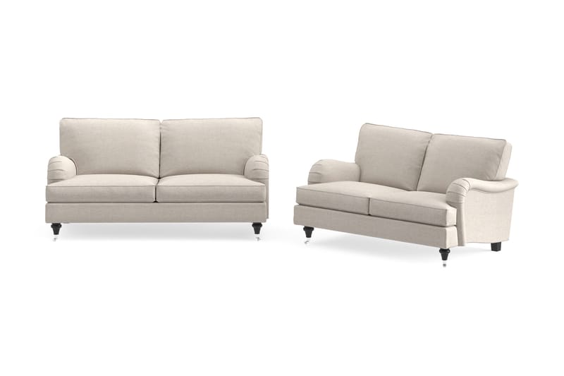 Howard Classic Sofagruppe 2-seters + 2-seters Stoffsofa, Beige