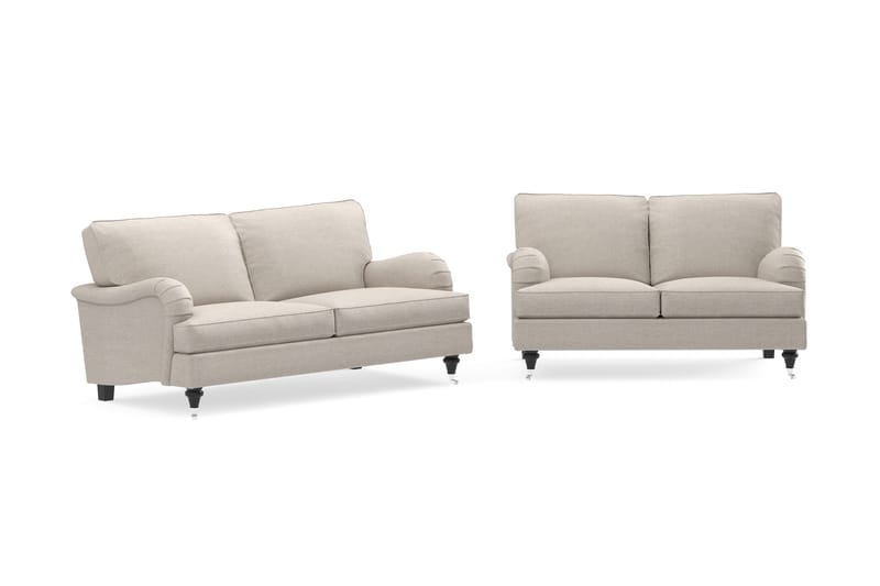 Howard Classic Sofagruppe 2-seters + 2-seters Stoffsofa - Beige - Møbler - Sofaer - Sofagrupper - Howard sofagruppe