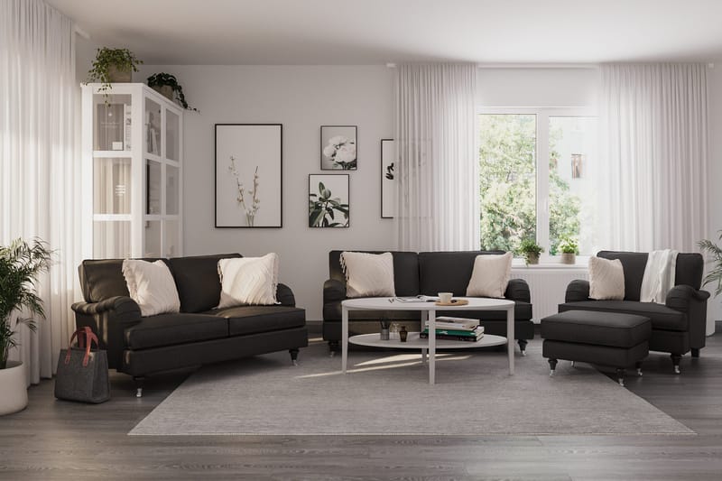Howard Classic Sofagruppe 2-seters + 2-seters Stoffsofa - Mørk grå - Møbler - Sofaer - Sofagrupper - Howard sofagruppe