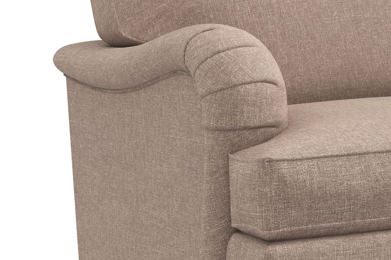 Howard Classic Sofagruppe 2-seters + Liten 2-seters Sofa + Lenestol + Fotskammel i Stoff - Mørk beige - Møbler - Sofaer - Sofagrupper - Howard sofagruppe