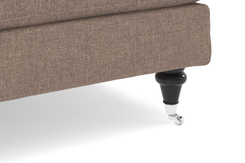 Howard Classic Sofagruppe 2-seters + Liten 2-seters Sofa + Lenestol + Fotskammel i Stoff - Mørk beige - Møbler - Sofaer - Sofagrupper - Howard sofagruppe