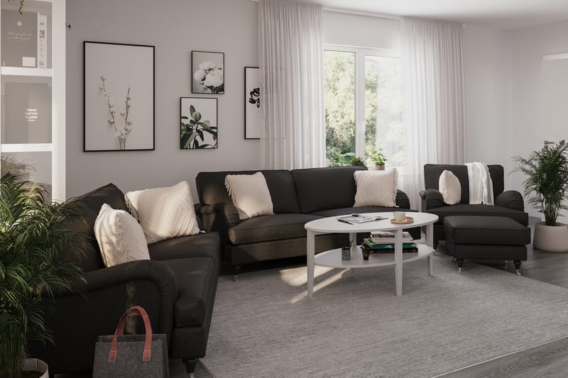 Howard Classic Sofagruppe 3,5-seter+3-seter+Lenestol - Mørk grå - Møbler - Sofaer - Sofagrupper - Howard sofagruppe